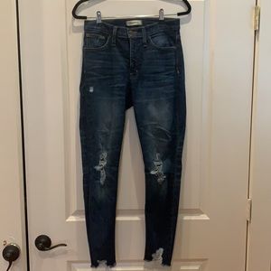 Distressed Madewell jeans